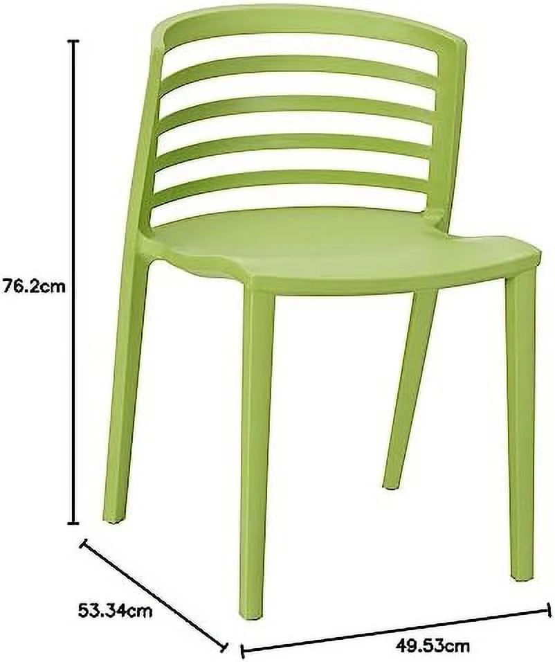 TJUNBOLIFE Curvy Contemporary Modern Molded Plastic Dining Chair in Yellow - Curated Treasures Market