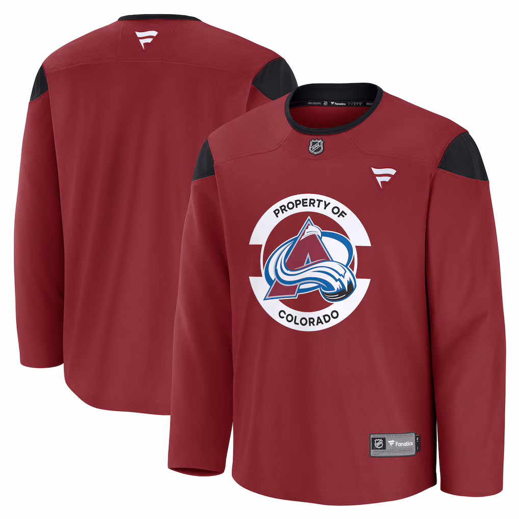 Men's Colorado Avalanche Fanatics Burgundy Practice Jersey