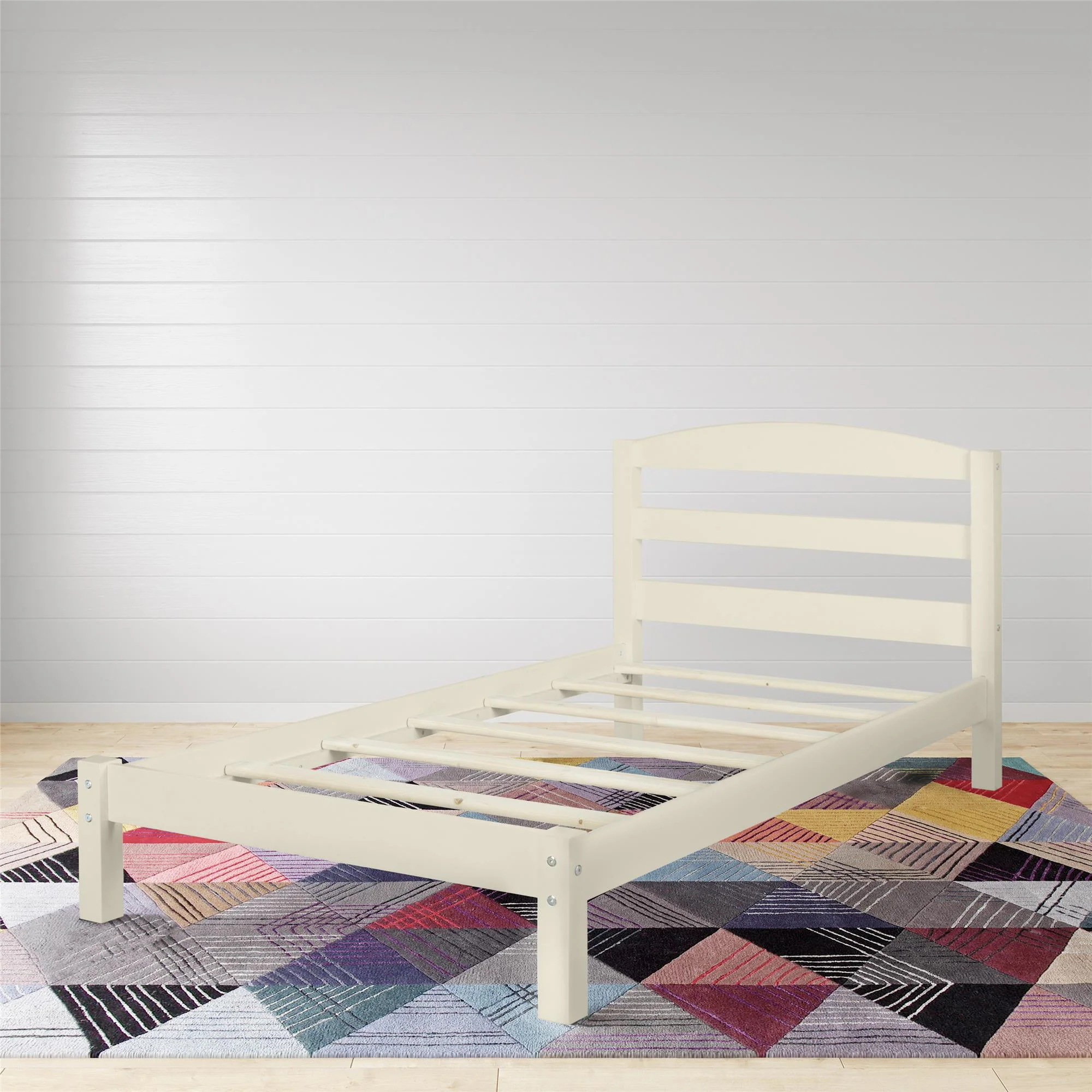 Better Homes & Gardens Leighton Kids Twin Size Bed, Wood Platform Bed Frame, Off-White