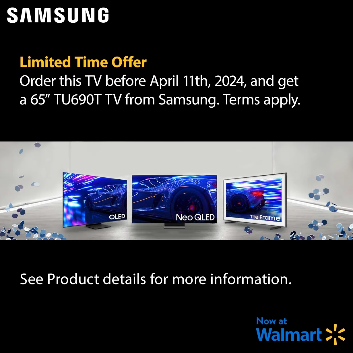 SAMSUNG 55” Class LS03D The Frame QLED HDR QN55LS03DAFXZA 2024