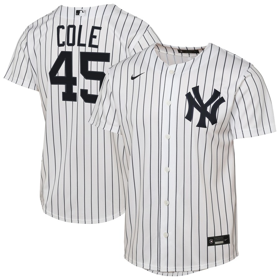 Youth New York Yankees Gerrit Cole Nike White Home Replica Player Jersey