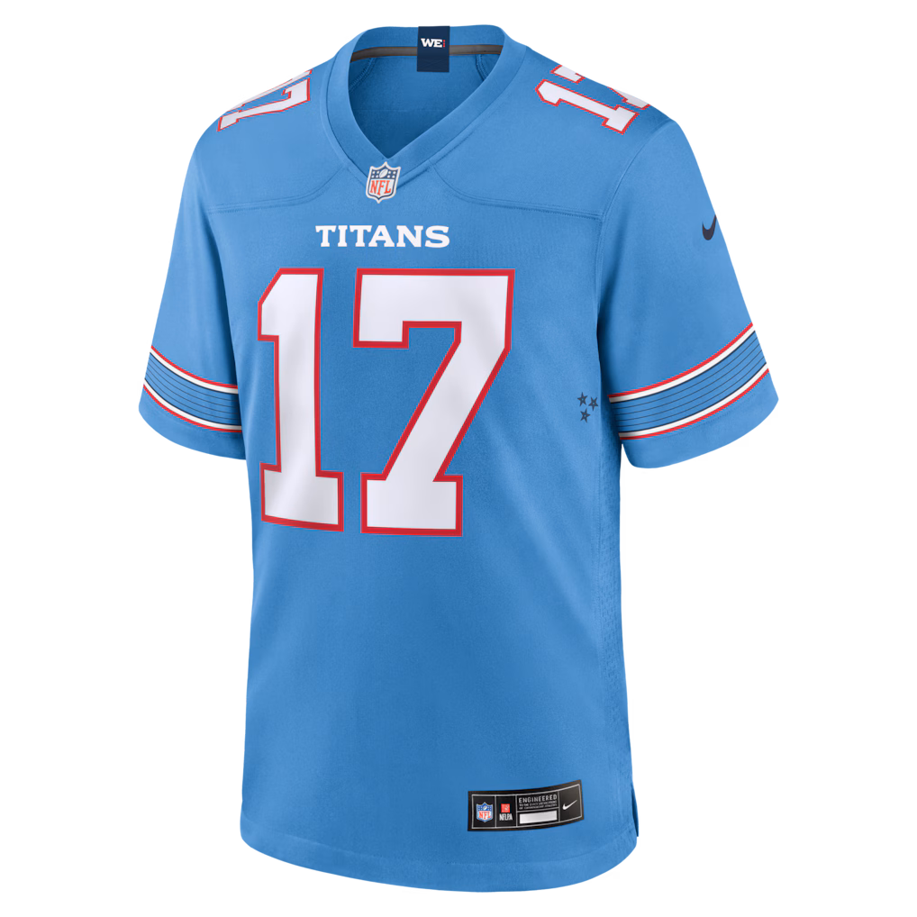 Men's Tennessee Titans Chimere Dike Nike Light Blue Vapor F.U.S.E. Stitched Limited Jersey