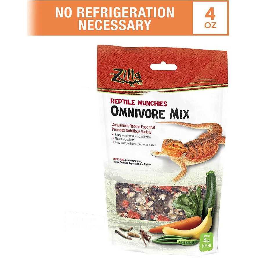 Zilla Reptile Munchies Omnivore Mix with Calcium