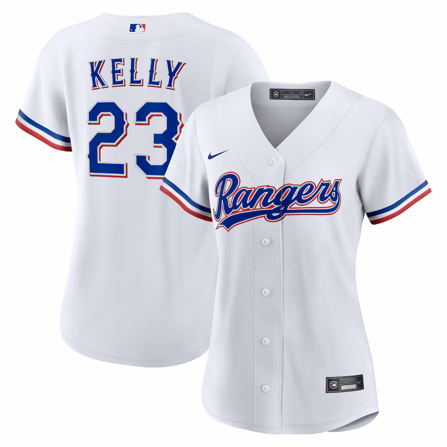 Women's Texas Rangers Merrill Kelly Nike White Home Replica Jersey
