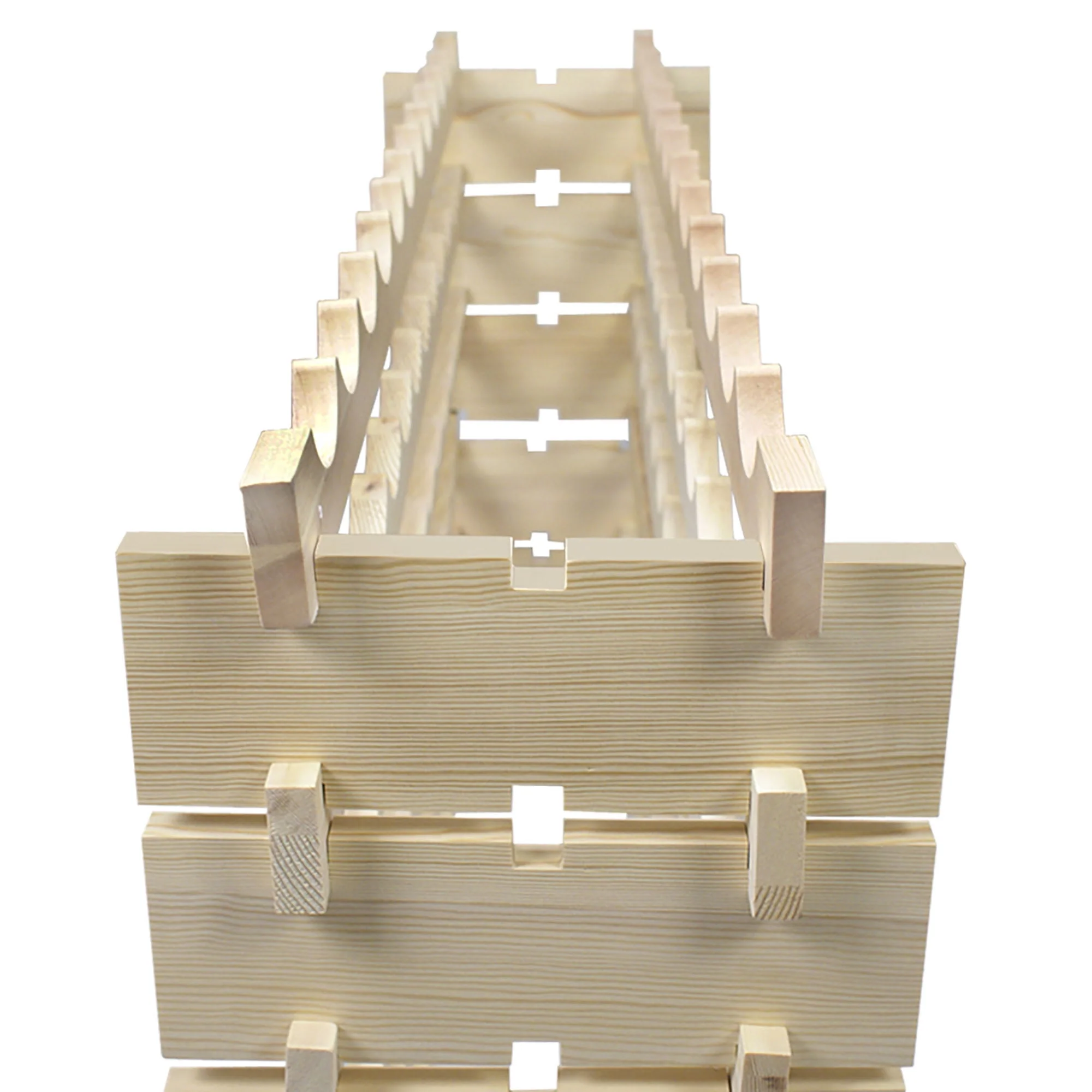 Zeny Home Pub Solid Wood Wine Rack - Freestanding Storage Display for Wine Lovers Four Different Sizes Suitable for Different Storing Amount (72 Bottles, 6 Tiers x 12)