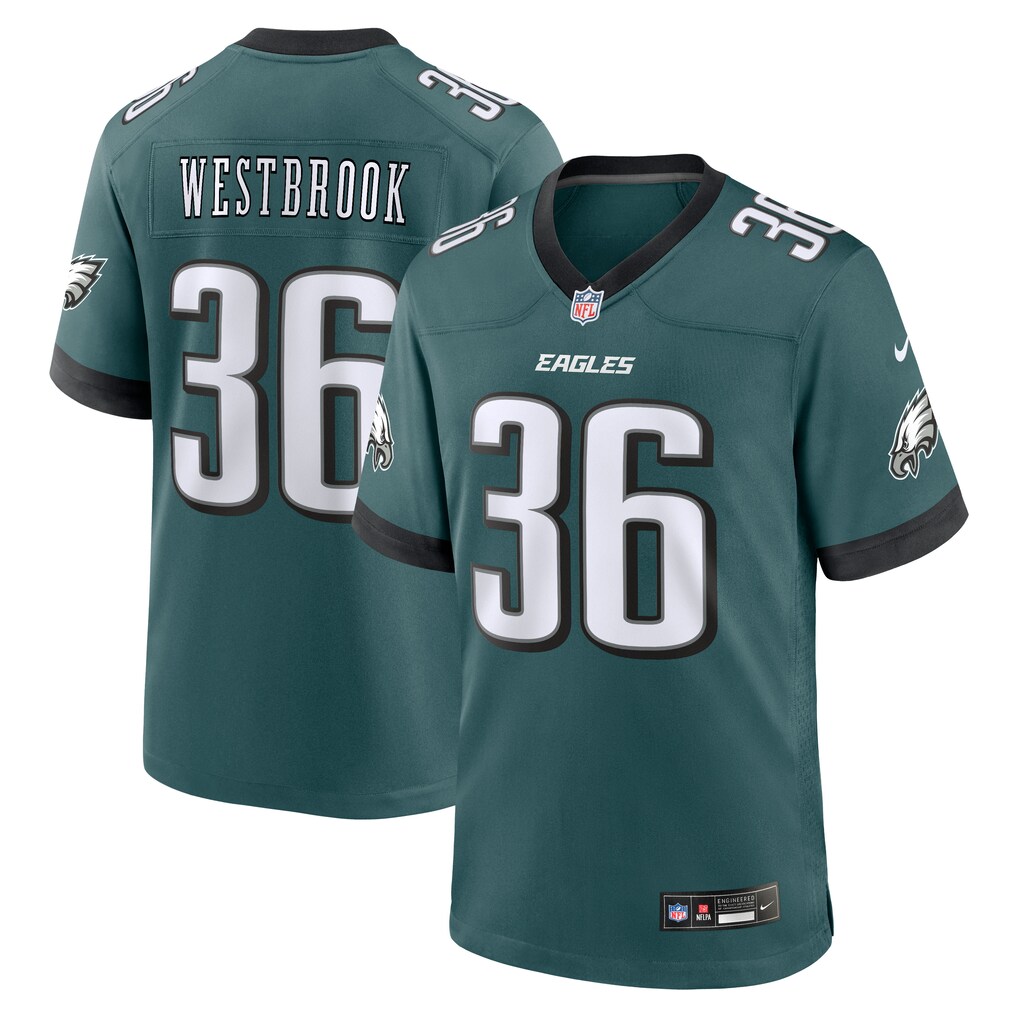 Men's Philadelphia Eagles Brian Westbrook Nike Midnight Green Team Retired Game Jersey