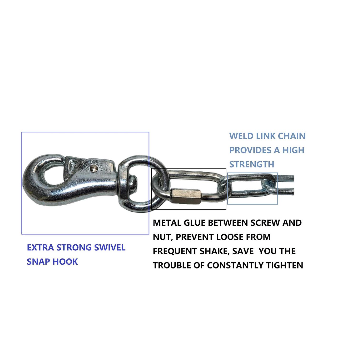 LIFSTAR Heavy Duty Dog Runner chain Dog Tie Out for Medium to Large Dogs