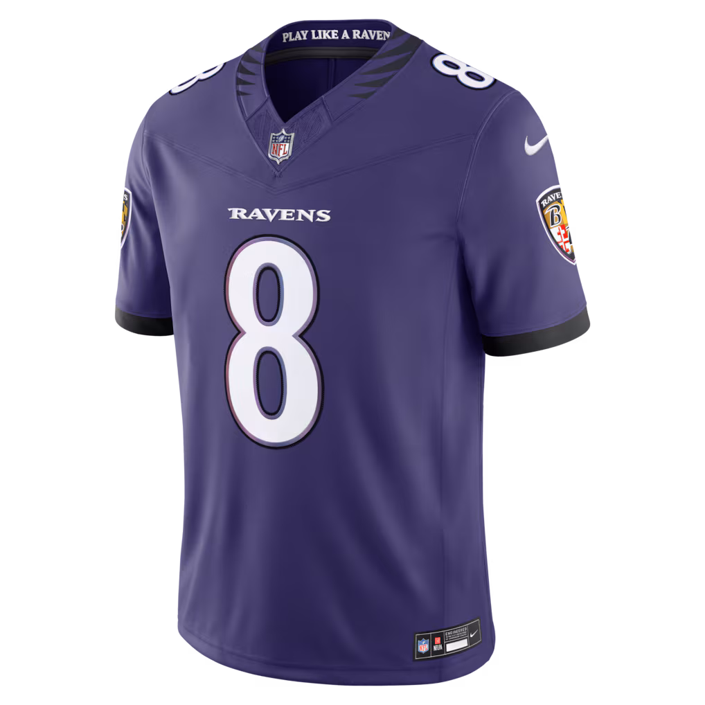 Men's Baltimore Ravens Lamar Jackson Nike Purple Vapor F.U.S.E. Stitched Limited Jersey