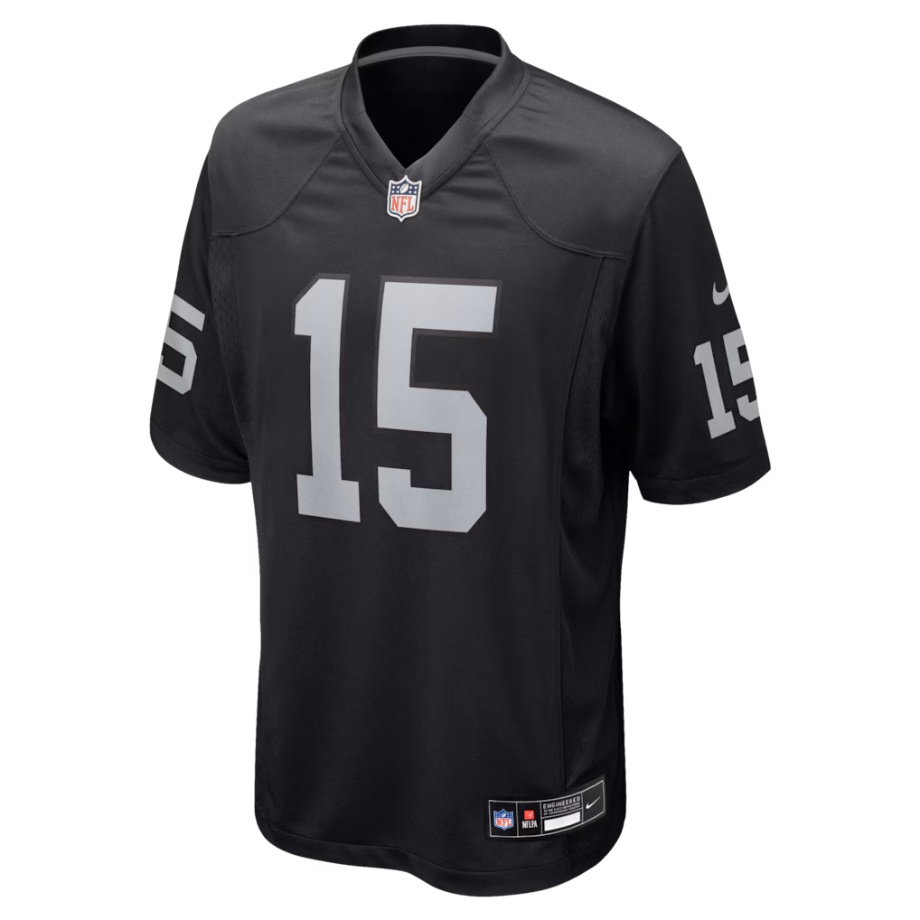 Men's Las Vegas Raiders Fernando Mendoza Nike Black 2026 NFL Draft First Round Pick No. 1 Team  Jersey