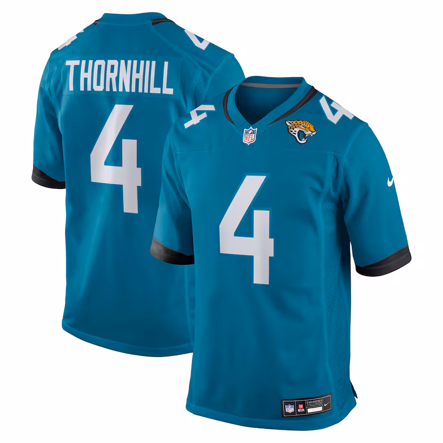 Men's Jacksonville Jaguars Juan Thornhill Nike Teal Team Game Jersey