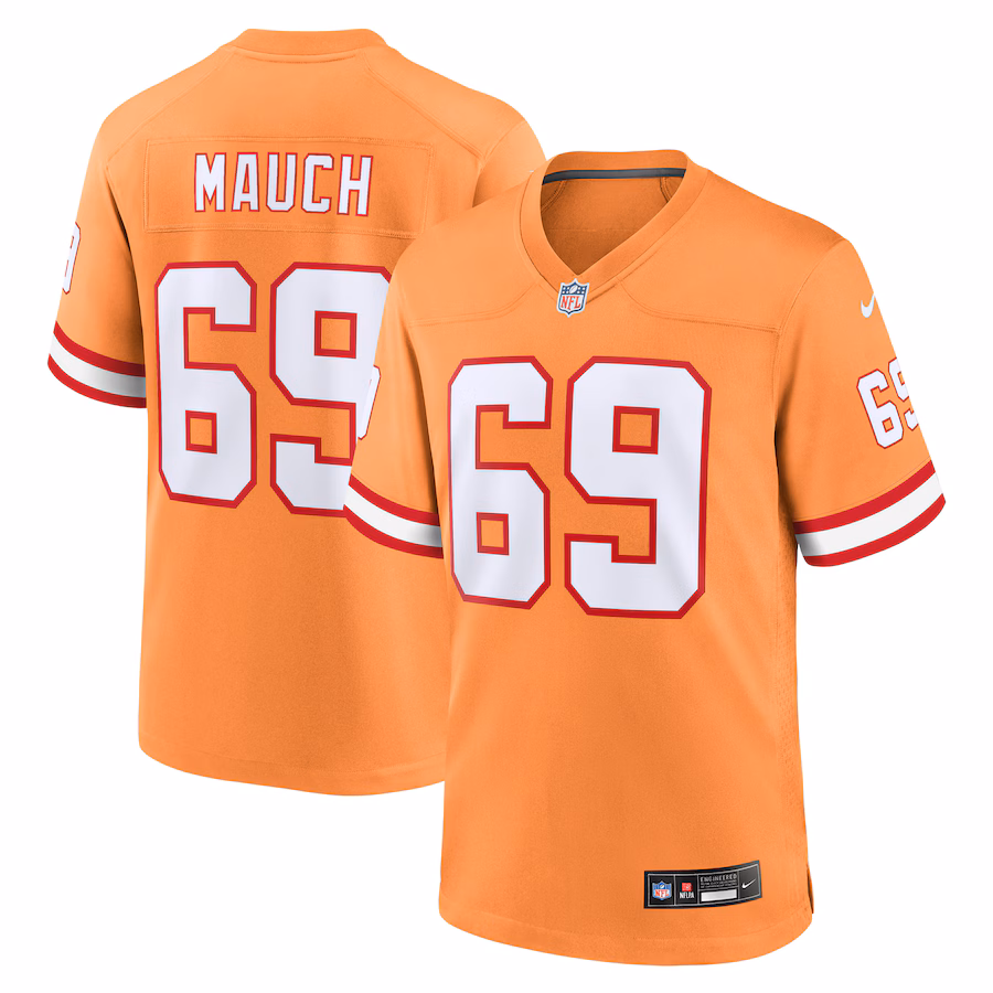 Men's Tampa Bay Buccaneers Cody Mauch Nike Orange Alternate Game Jersey