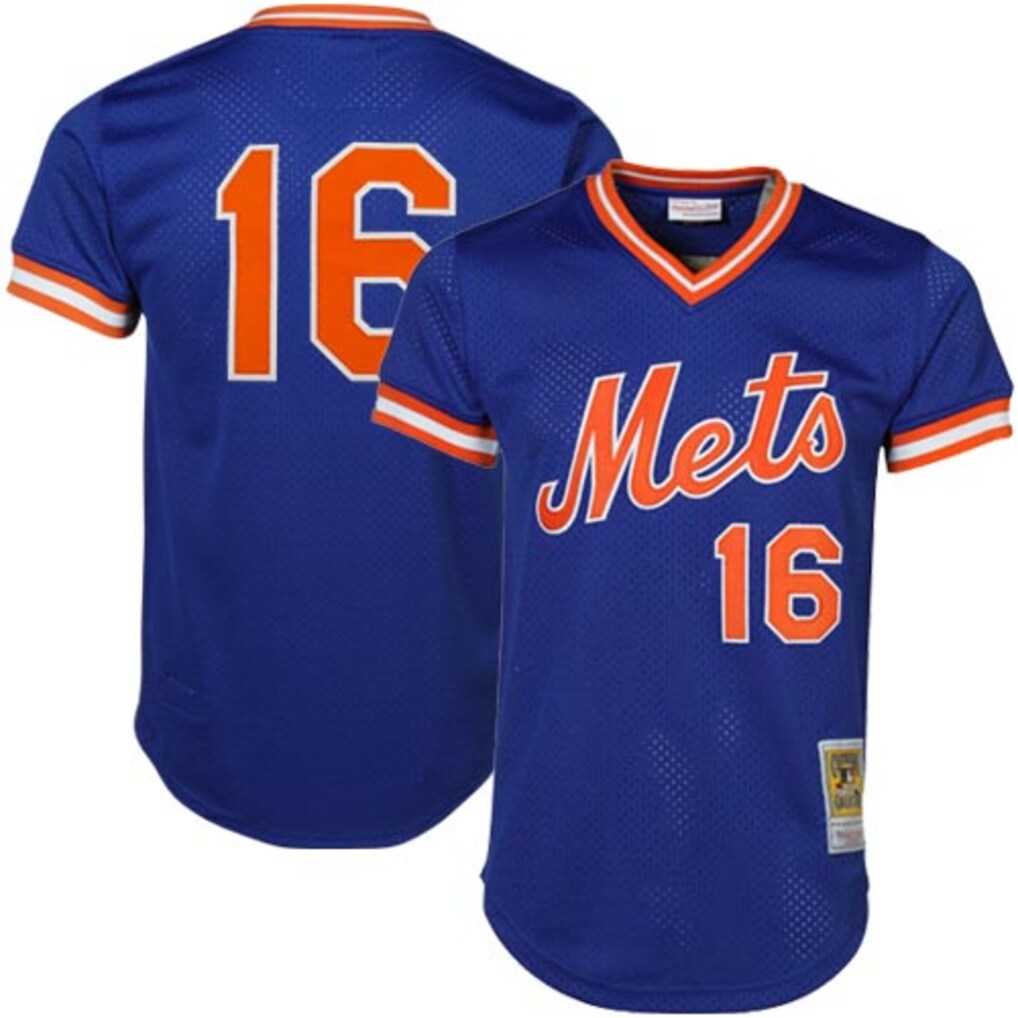 Men's New York Mets Dwight Gooden Mitchell & Ness Royal Authentic Batting Practice Jersey