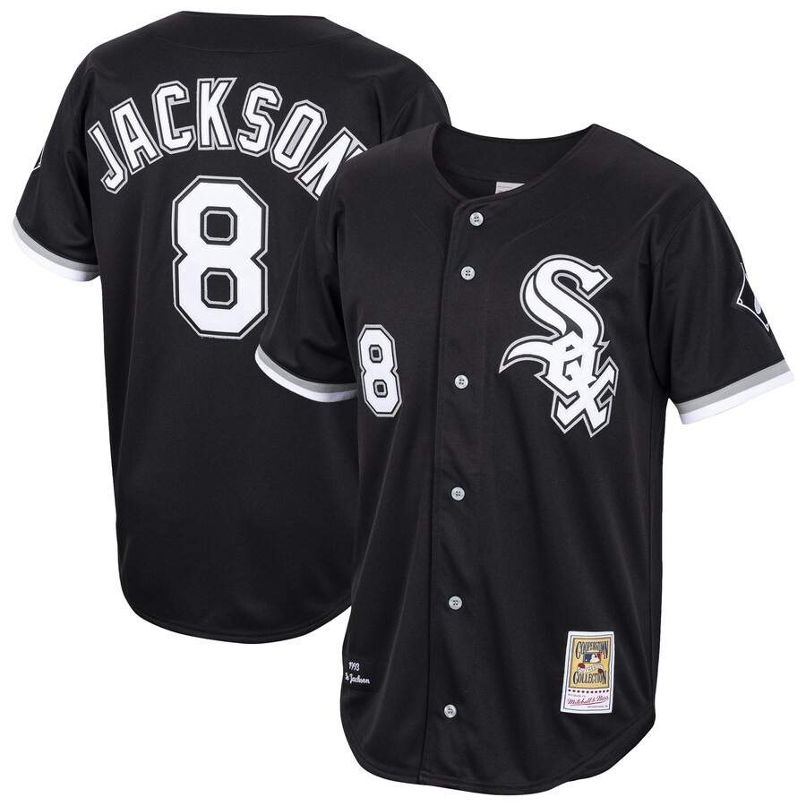 Men's Chicago White Sox Bo Jackson Black Cooperstown Collection 1993 Authentic Player Jersey