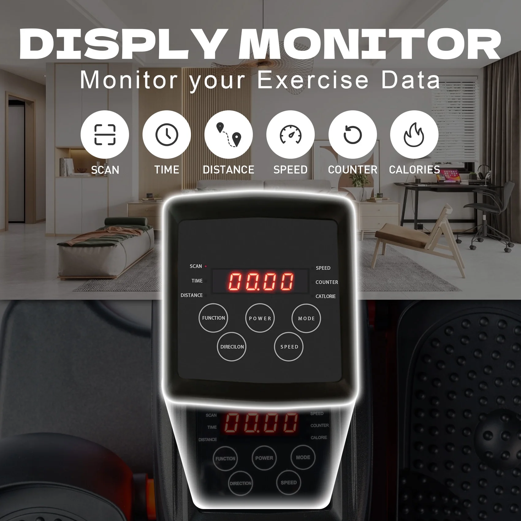 PROHIKER Under Desk Elliptical Machine for Home, Under Desk Bike Pedal Exerciser Electric Seated Elliptical, Compact Portable Elliptical Ellipse Leg Exerciser for Home, Orange - Curated Treasures Market