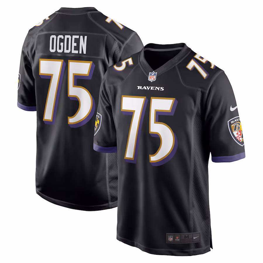 Men's Baltimore Ravens Jonathan Ogden Nike Black Retired Player Alternate Game Jersey