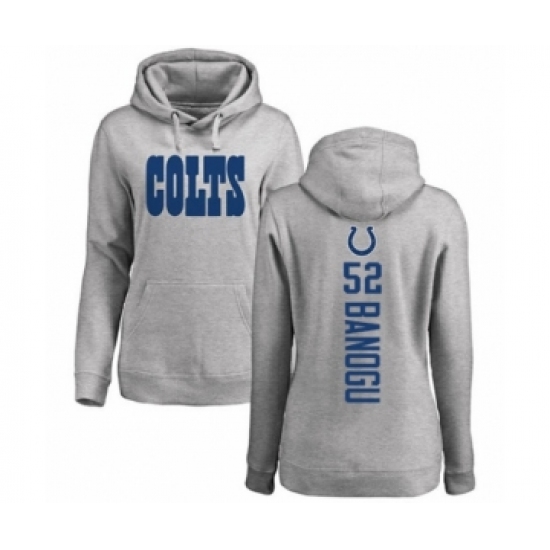 Football Women's Indianapolis Colts #52 Ben Banogu Ash Backer Pullover Hoodie