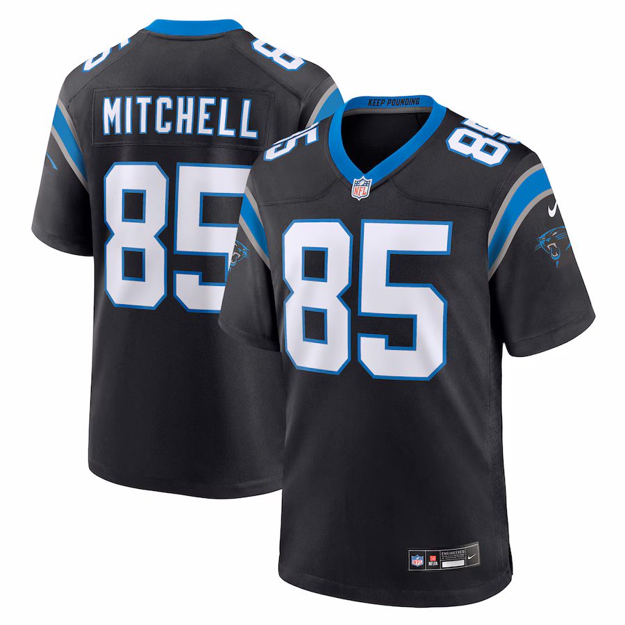 Men's Carolina Panthers James Mitchell Nike Black Team Game Jersey
