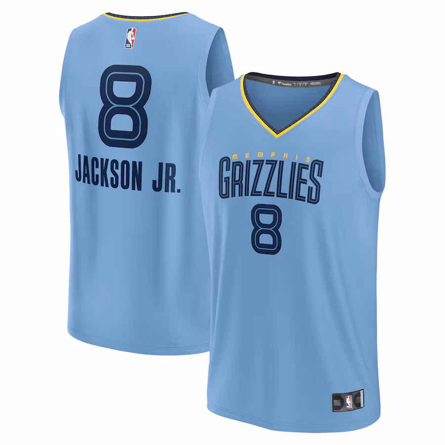 Men's Memphis Grizzlies Jaren Jackson Jr. Fanatics Light Blue Fast Break Replica Jersey - Statement Edition