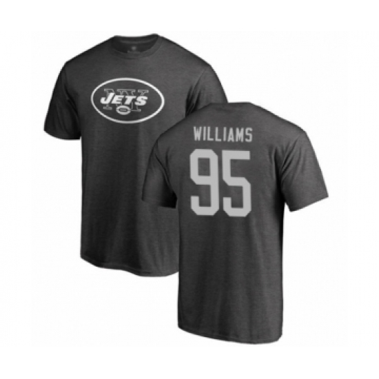 Football New York Jets #95 Quinnen Williams Ash One Color T-Shirt