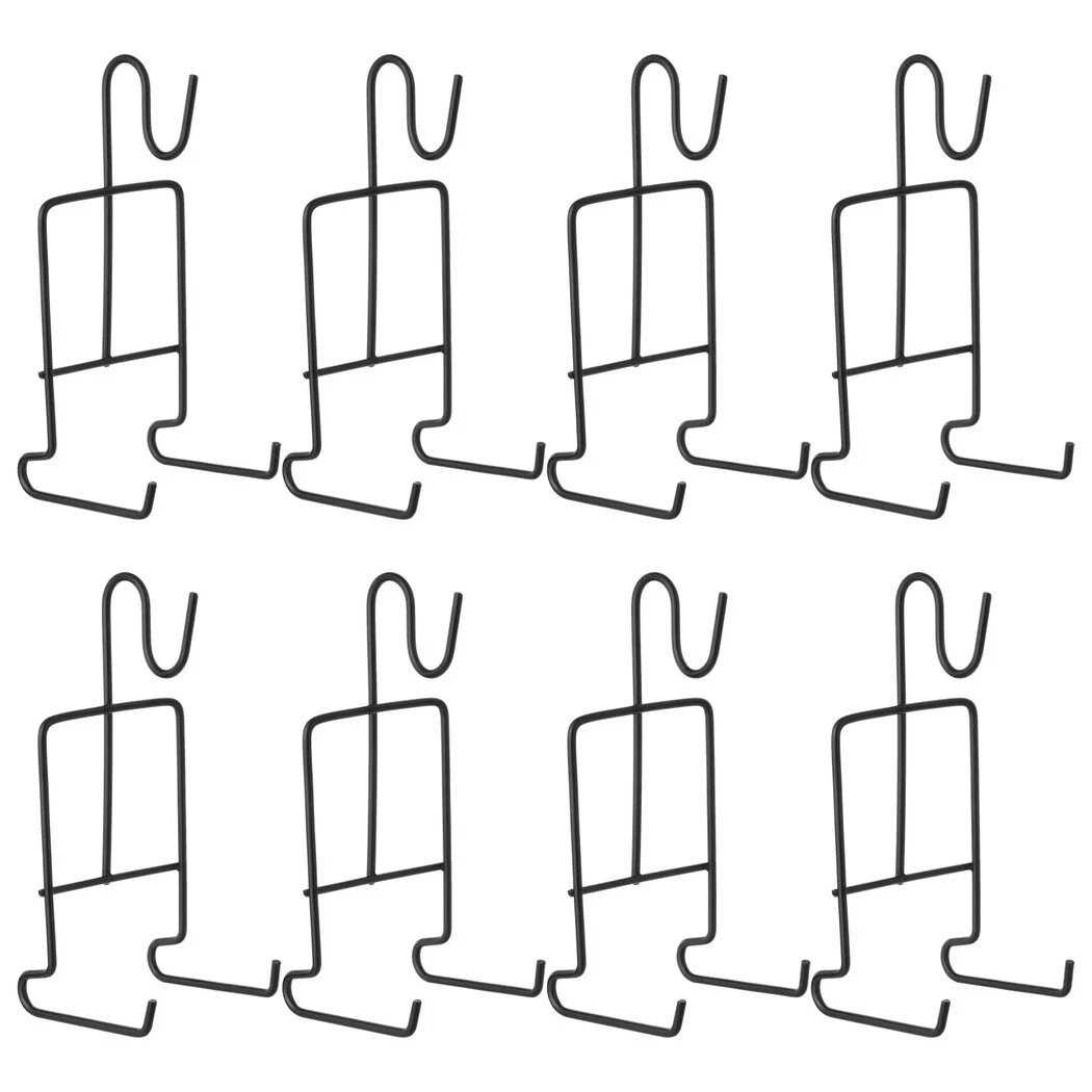 Cup and Saucer Display Stand, 8 Pcs Tea Cup and Saucer Holders, Teacup Coffee Mug Organizer Rack, Black Finish Metal Mug and Saucer Stand for Tea Coffee Cups Plates - Curated Treasures Market