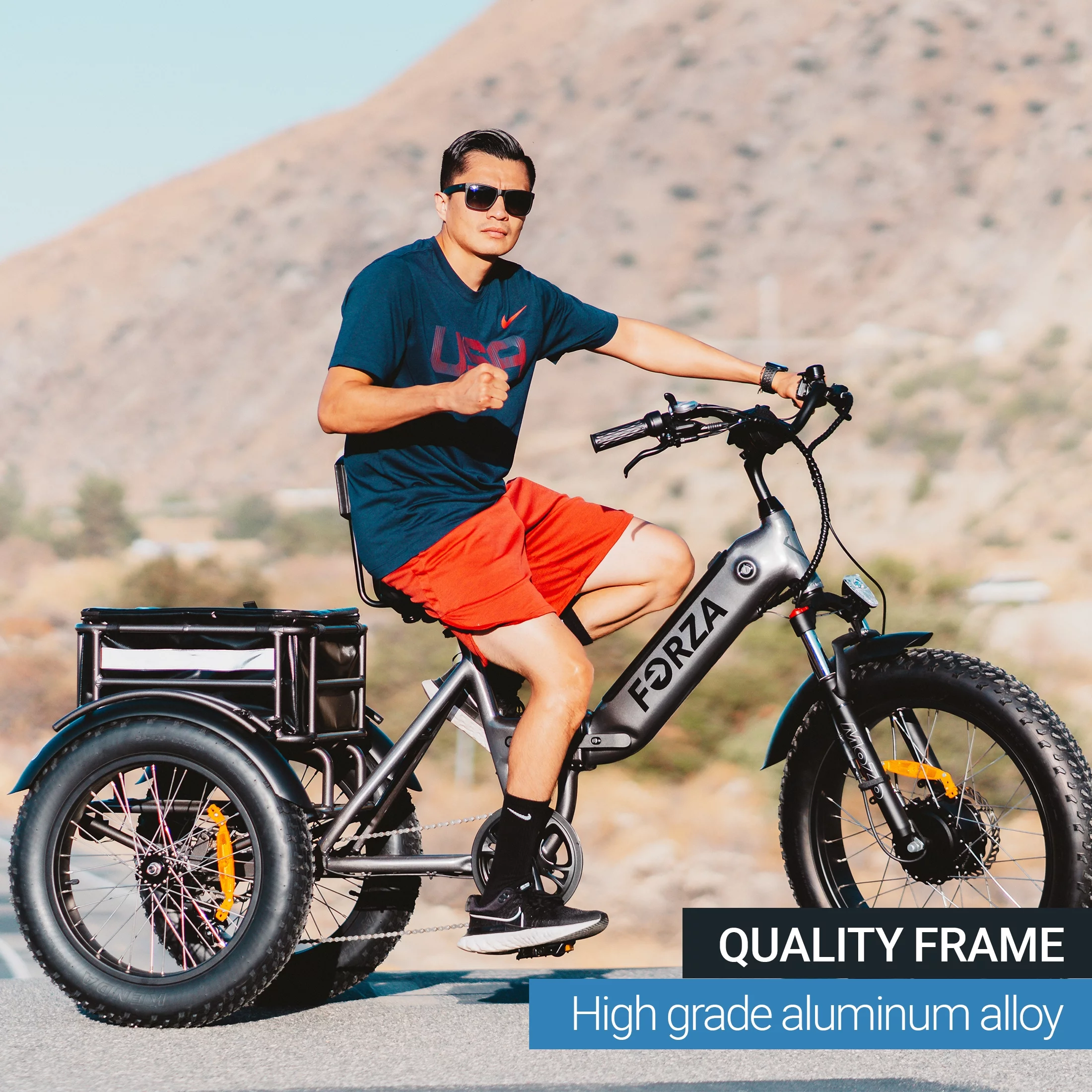 Forza Motorsport Electric Trike for Adults - 3 Wheel Motorized Bicycle 48V 10.4AH Battery, Long Range Tricycle up to 40 Miles, 750W Motorized Three Wheel Bikes with Large Basket - Curated Treasures Market