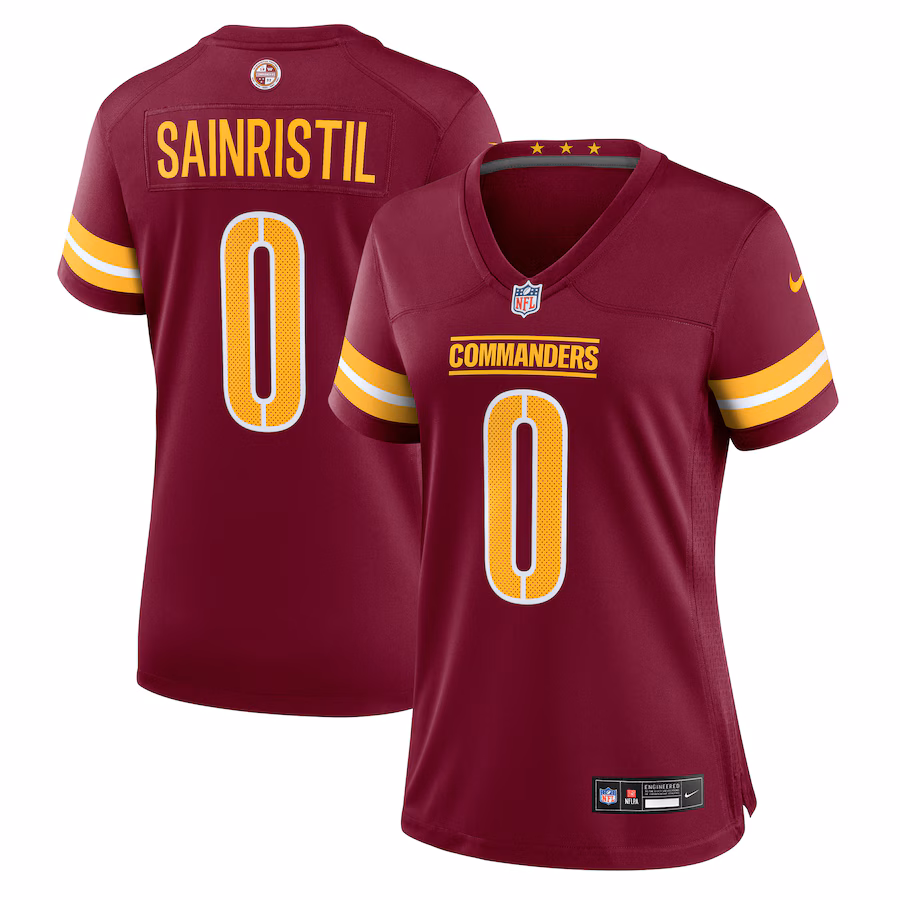 Women's Washington Commanders Mike Sainristil Nike Burgundy Team Game Jersey