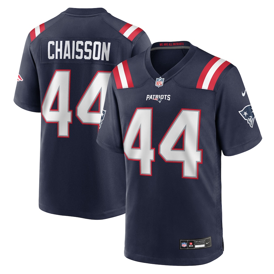 Men's New England Patriots K'Lavon Chaisson Nike Navy Team Game Jersey