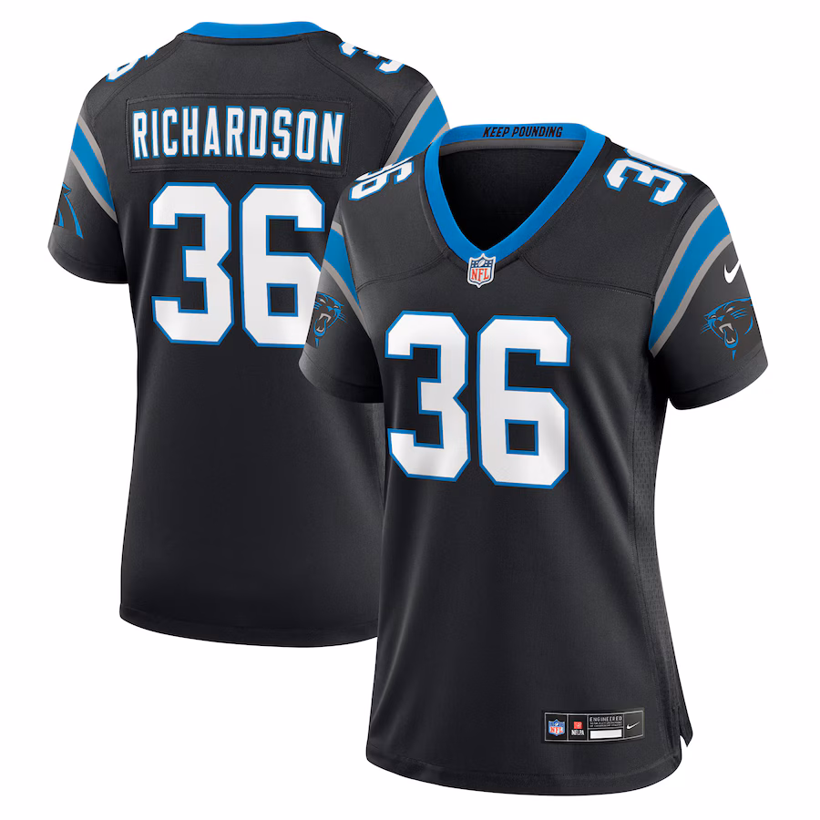 Women's Carolina Panthers Demani Richardson Nike Black Team Game Jersey
