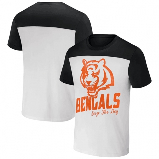 Men's Cincinnati Bengals Cream Black X Darius Rucker Collection Colorblocked T Shirt