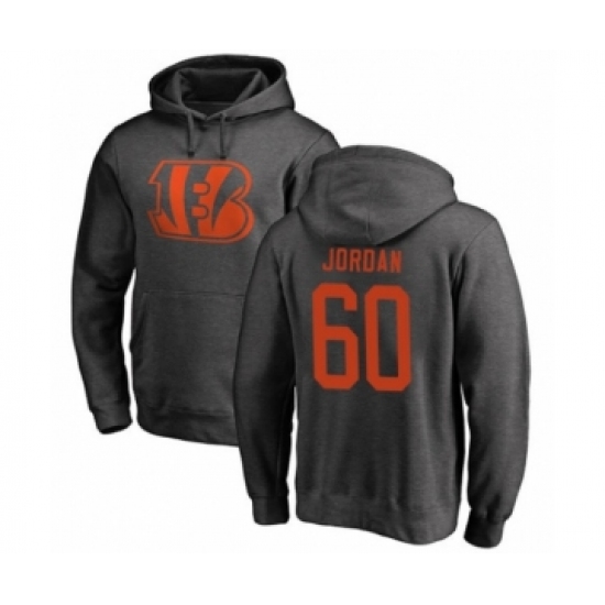 Football Cincinnati Bengals #60 Michael Jordan Ash One Color Pullover Hoodie