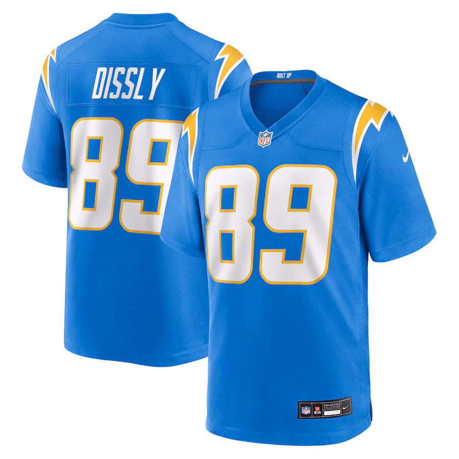 Men's Los Angeles Chargers Will Dissly Nike Powder Blue Team Game Jersey