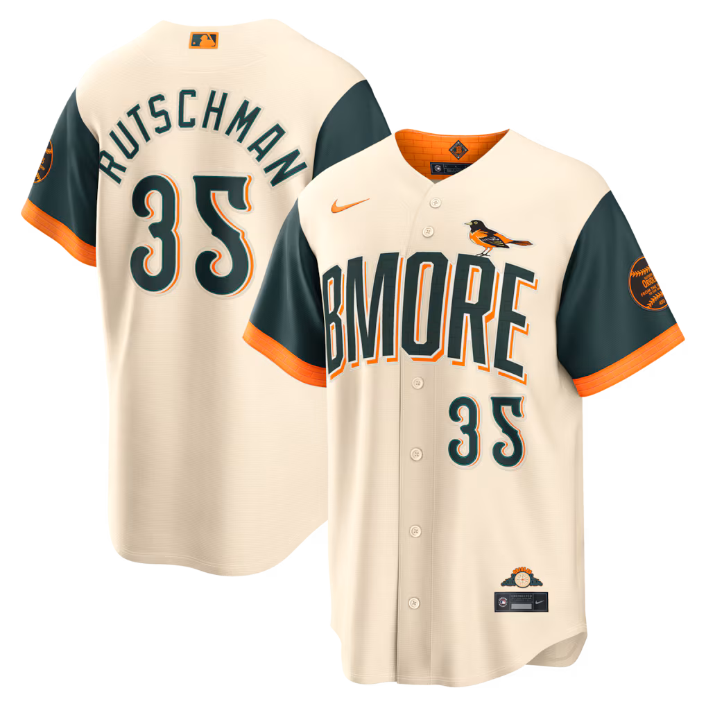 Men's Baltimore Orioles Adley Rutschman Nike Cream 2026 City Connect Stadium Jersey