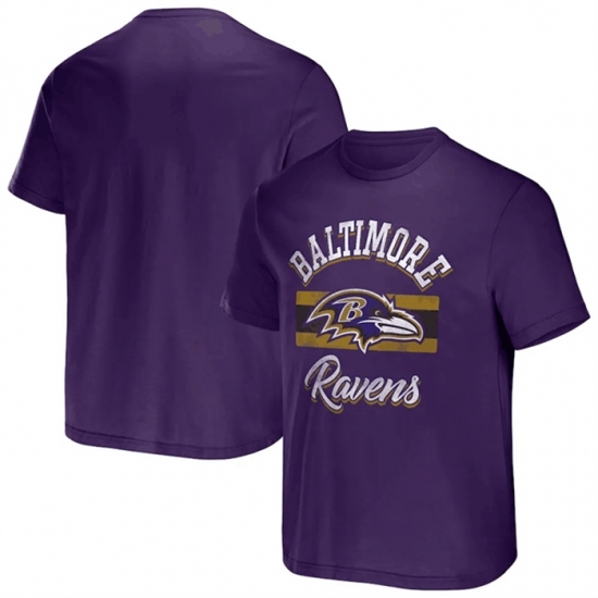Men's Baltimore Ravens Purple X Darius Rucker Collection Stripe T Shirt