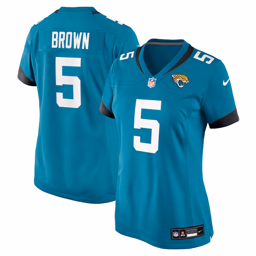 Women's Jacksonville Jaguars Dyami Brown Nike Teal Team Game Jersey