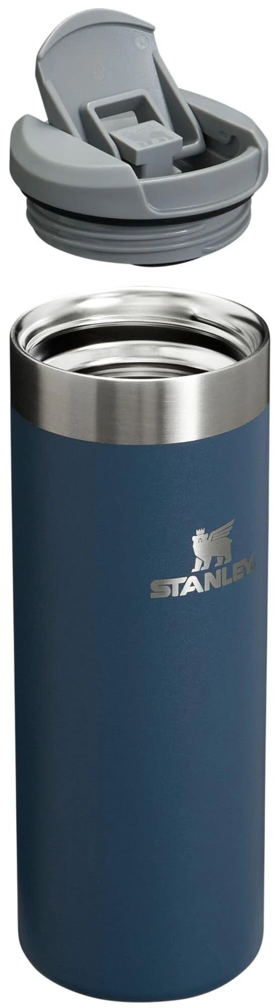 Stanley AeroLight Transit Bottle, Vacuum Insulated Tumbler for Coffee, Tea and Drinks with Ultra-Light Stainless Steel 16oz Navy