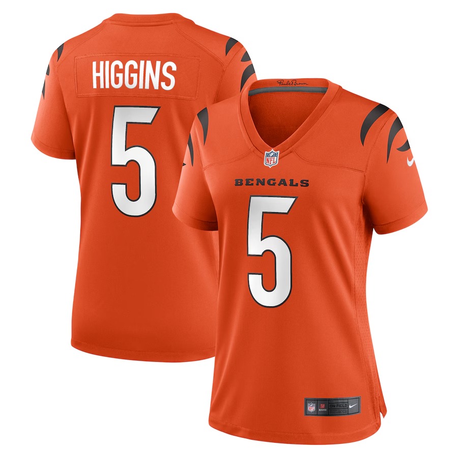 Women's Cincinnati Bengals Tee Higgins Nike Orange Alternate Game Jersey