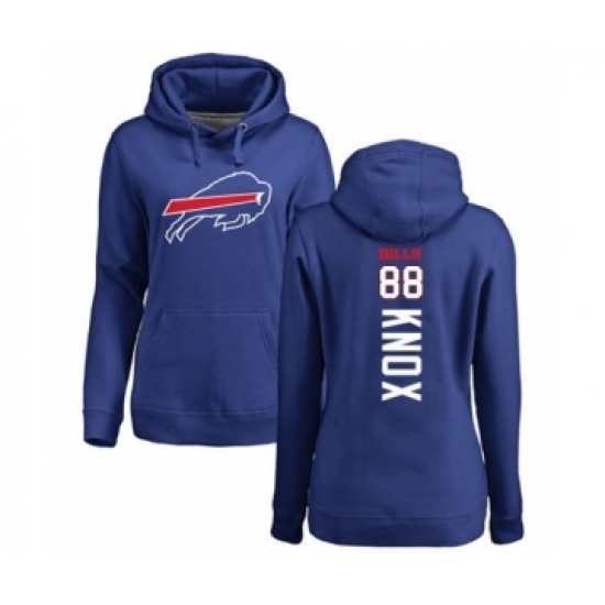 Football Women's Buffalo Bills #88 Dawson Knox Royal Blue Backer Pullover Hoodie