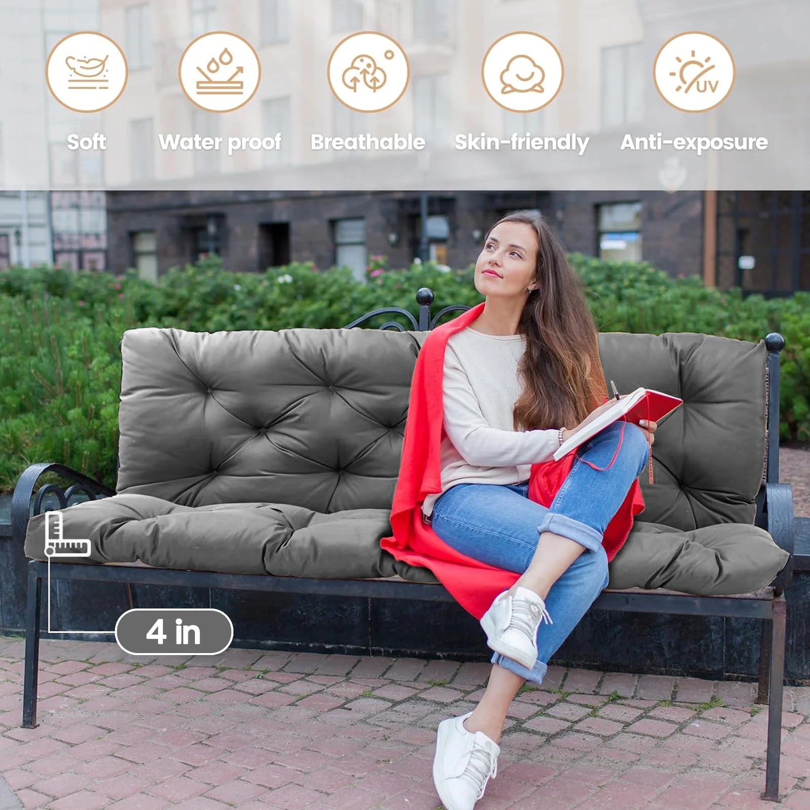 Replacement Cushions for Swing,Thicken 4