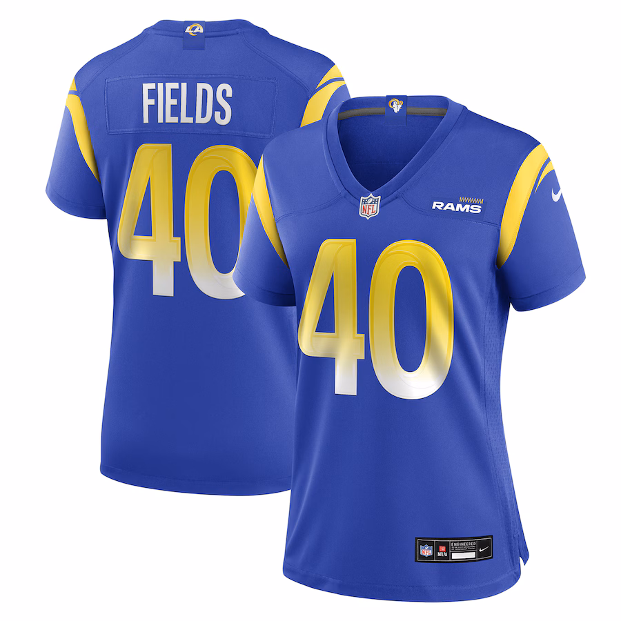 Women's Los Angeles Rams Tony Fields Nike Royal Team Game Jersey