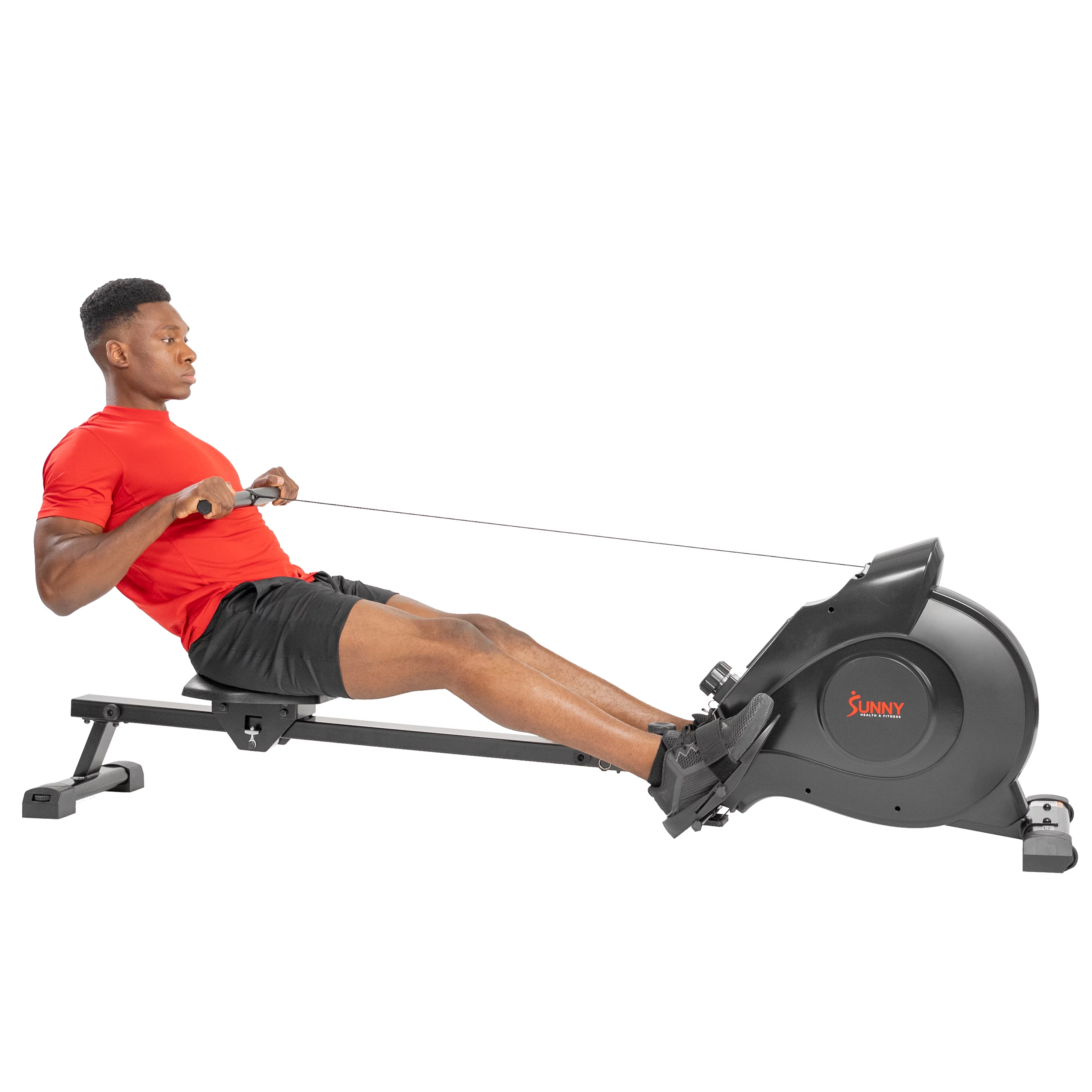 Sunny Health & Fitness Smart Magnetic Rowing Machine with Extended Slide Rail with Optional Exclusive SunnyFit® App Enhanced Bluetooth Connectivity SF-RW5515