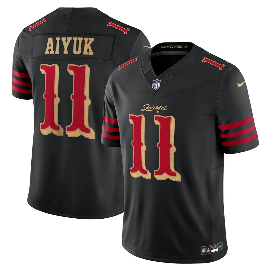 Men's San Francisco 49ers Brandon Aiyuk Nike Black 2025 Rivalries Collection Limited Jersey
