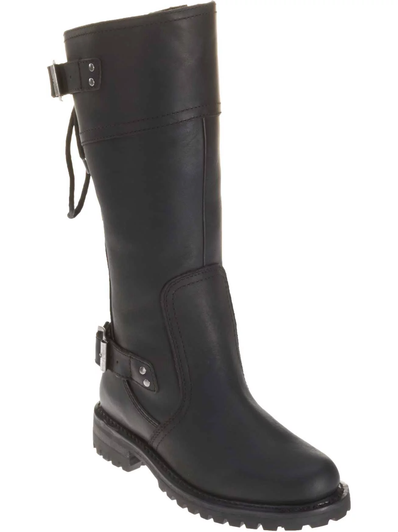 Harley-Davidson Women's Alexa Back Lace Black Leather Motorcycle Boots D85167, Harley Davidson - Curated Treasures Market