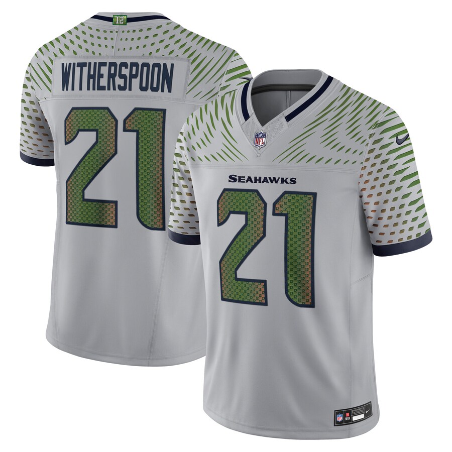 Men's Seattle Seahawks Devon Witherspoon Nike Wolf Gray 2025 Rivalries Collection Limited Jersey