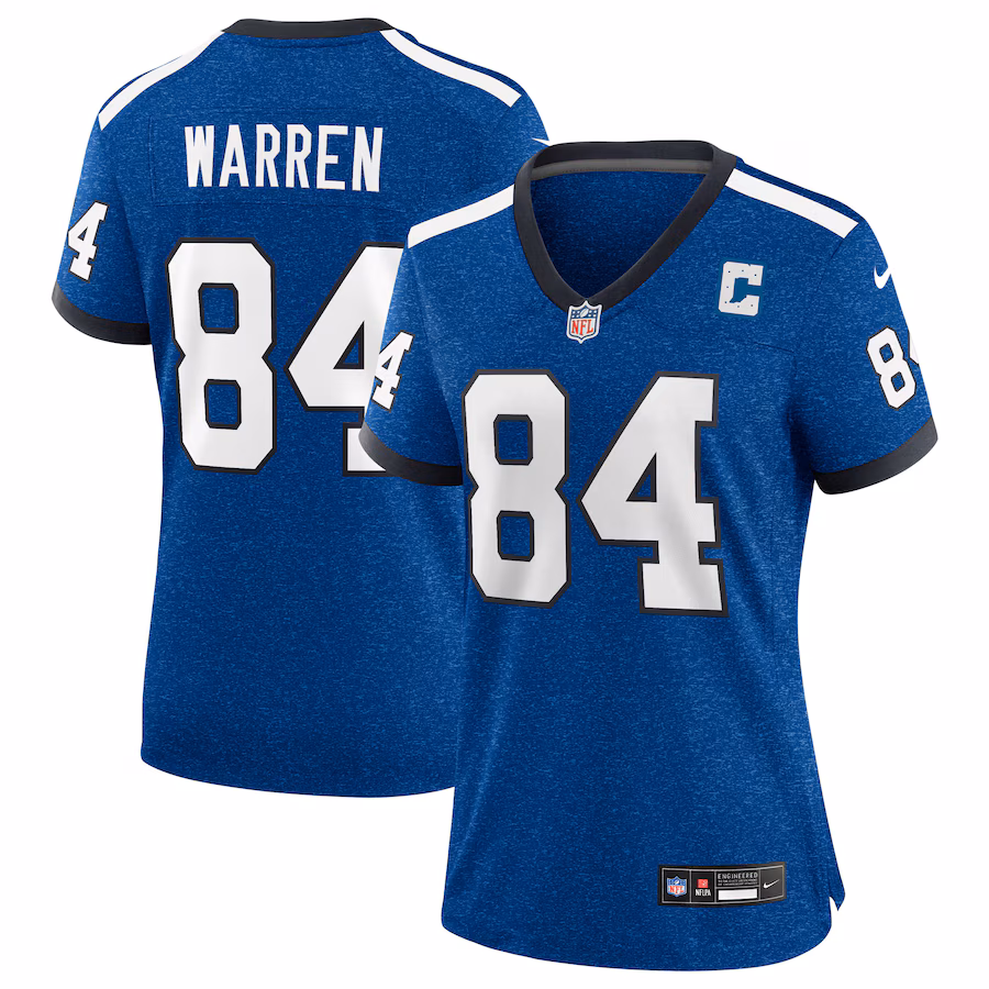 Women's Indianapolis Colts Tyler Warren Nike Heather Royal Alternate 2 Indiana Nights Game Jersey