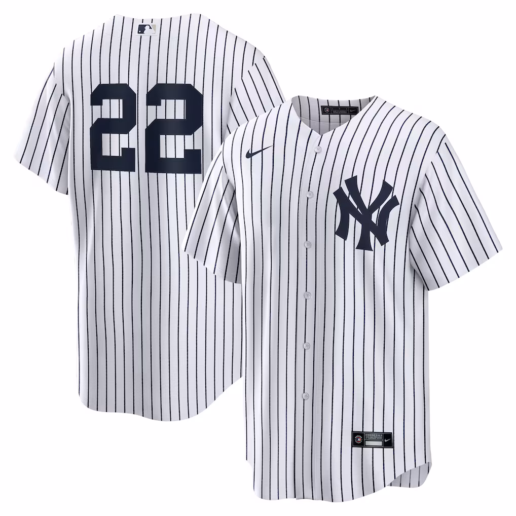 Men's New York Yankees Ben Rice Nike White Home Replica Jersey