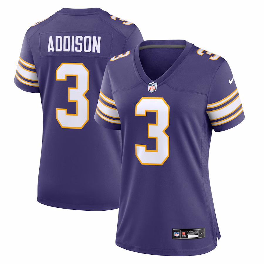 Women's Minnesota Vikings Jordan Addison Nike Purple Alternate Game Jersey