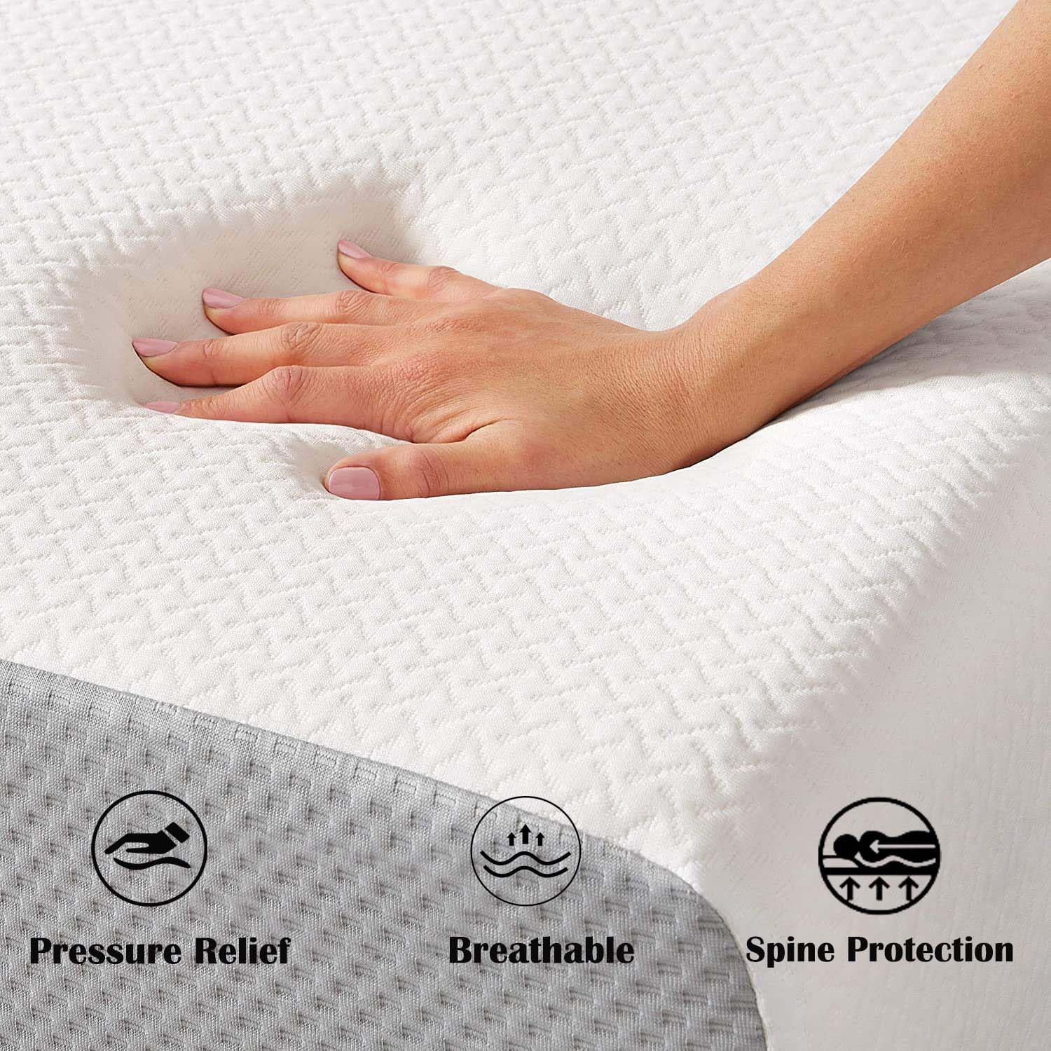 Memory Foam Mattress, Soft Plush Feel, 6 Inch, Twin - Curated Treasures Market