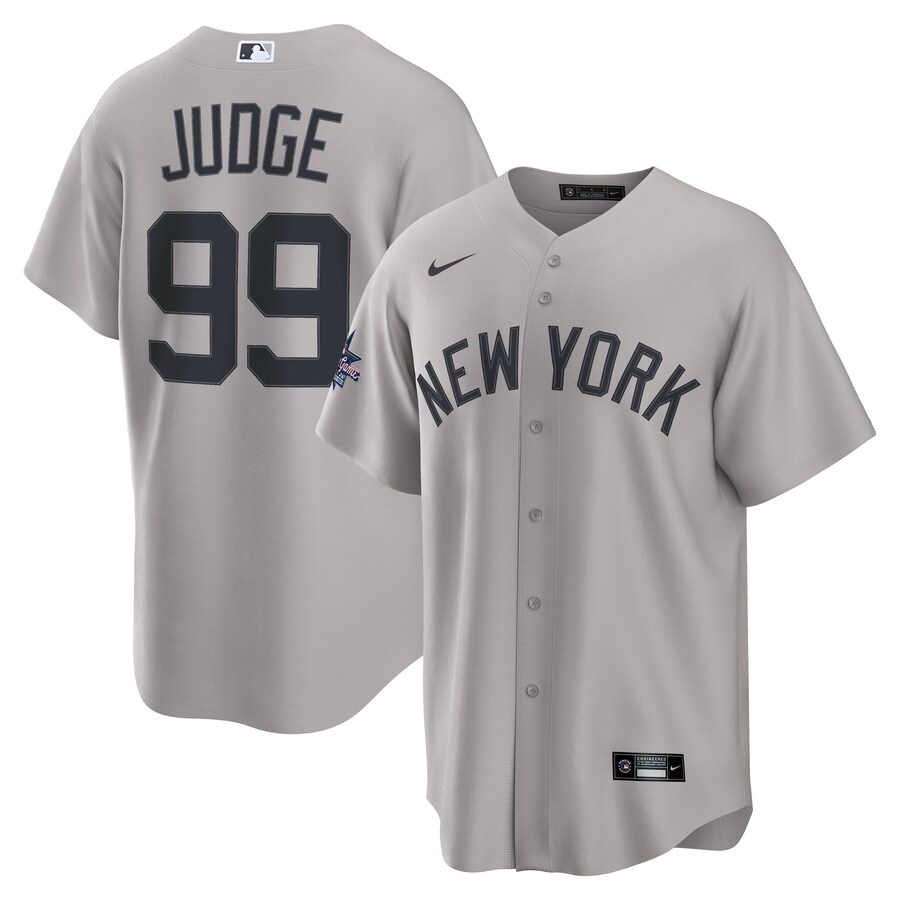 Youth New York Yankees Aaron Judge Nike Gray 2025 MLB All-Star Game Road Replica Player Jersey
