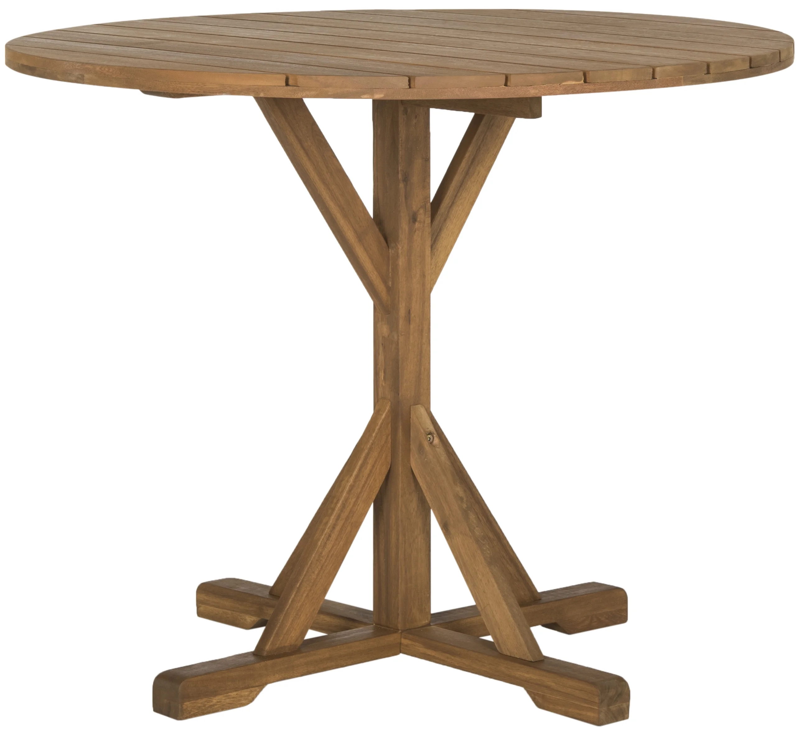 Safavieh Arcata Outdoor Patio Round Table - Natural - Curated Treasures Market