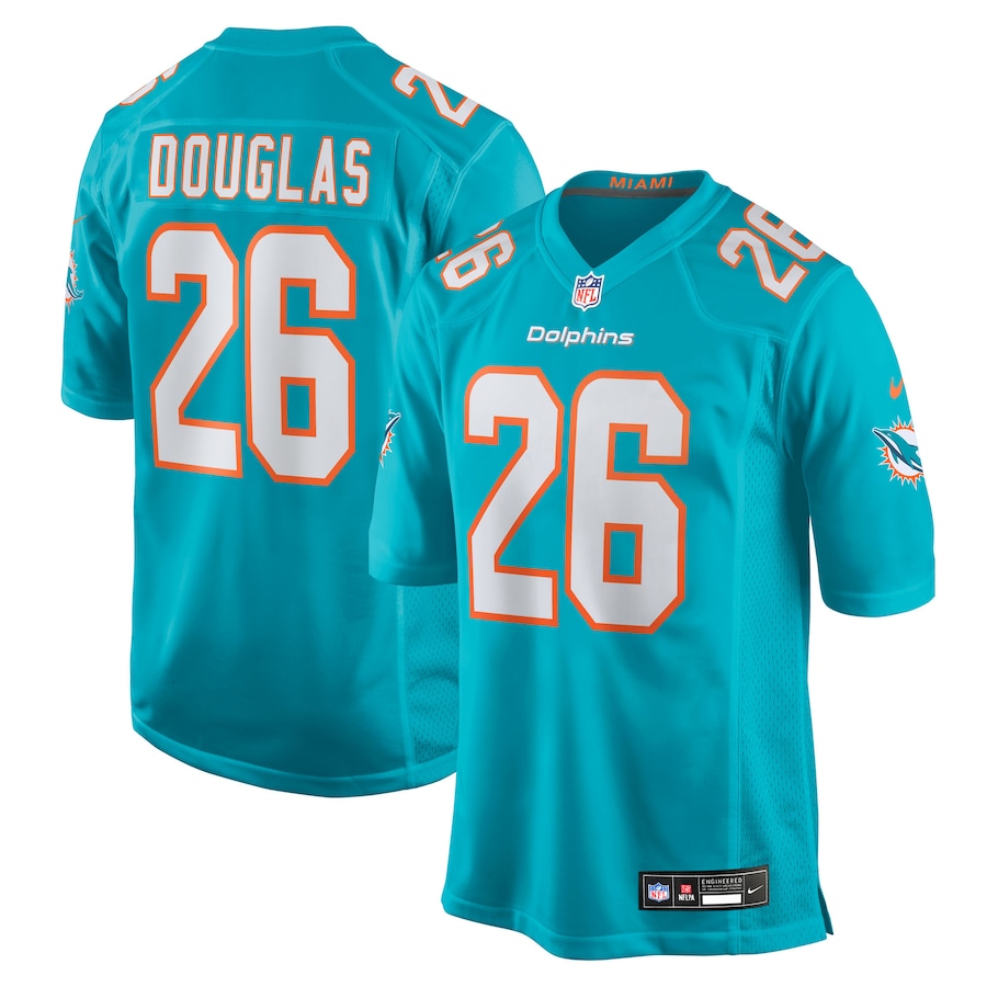 Men's Miami Dolphins Rasul Douglas Nike Aqua Team Game Jersey